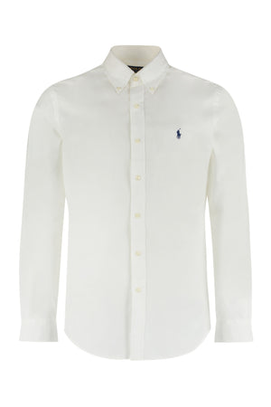 Button-down collar cotton shirt-0